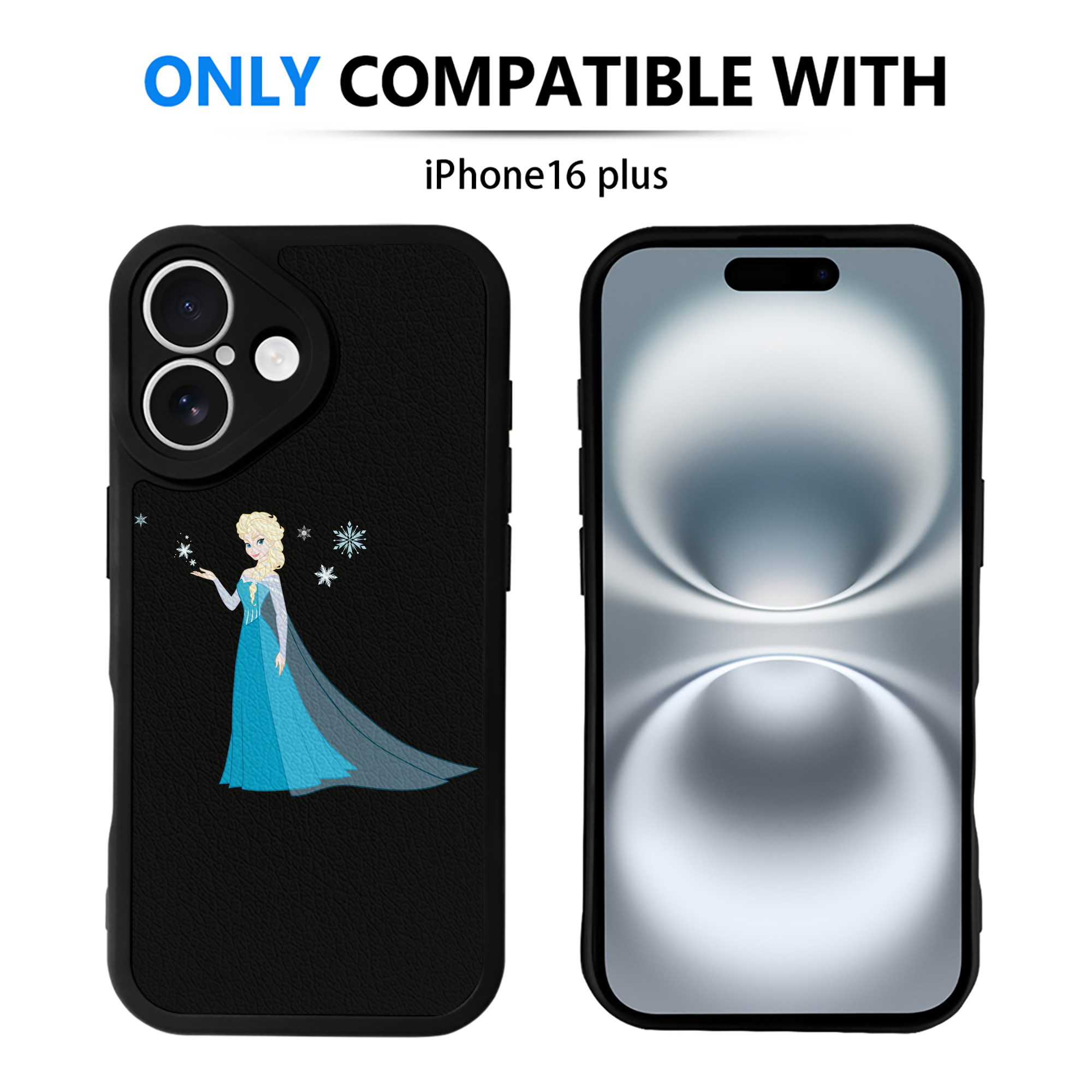 （画像用） アナと雪の女王 アンナ エルサ Frozen Anna Elsa 【iPhone 16シリーズ対応】シリコンスマホケース（レザー調） 材質：シリコン
